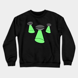 Three UFOs beaming around Crewneck Sweatshirt